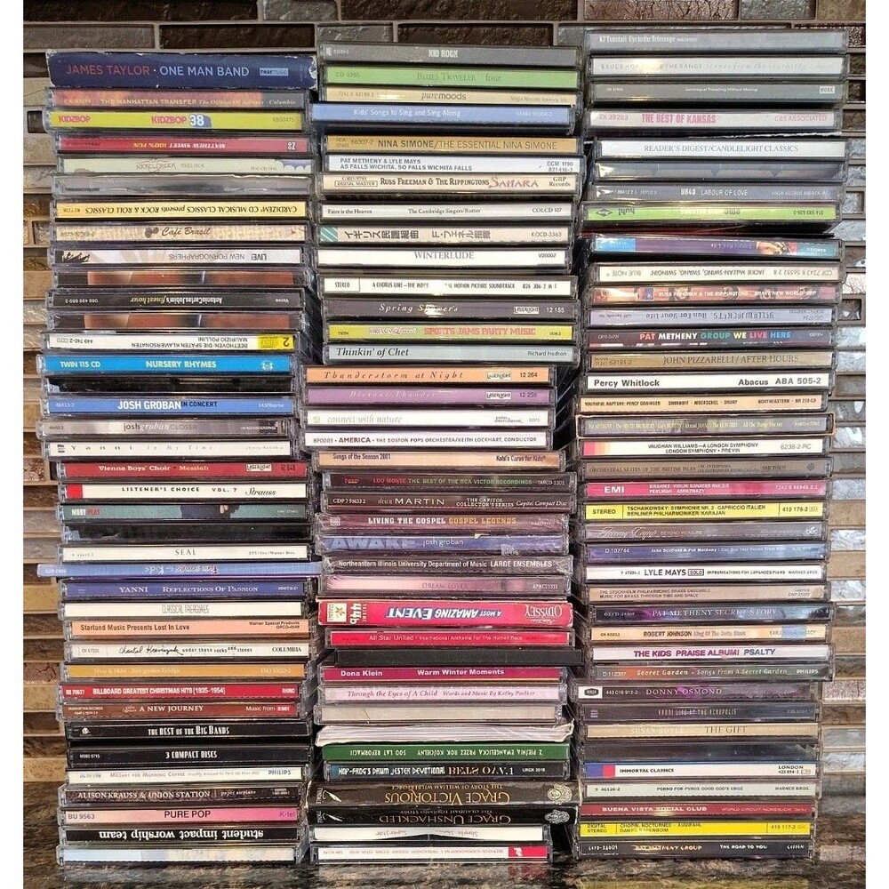 Lot of 120 Assorted Music CDs Various Genres Rock Blues Kid Rock James Taylor...